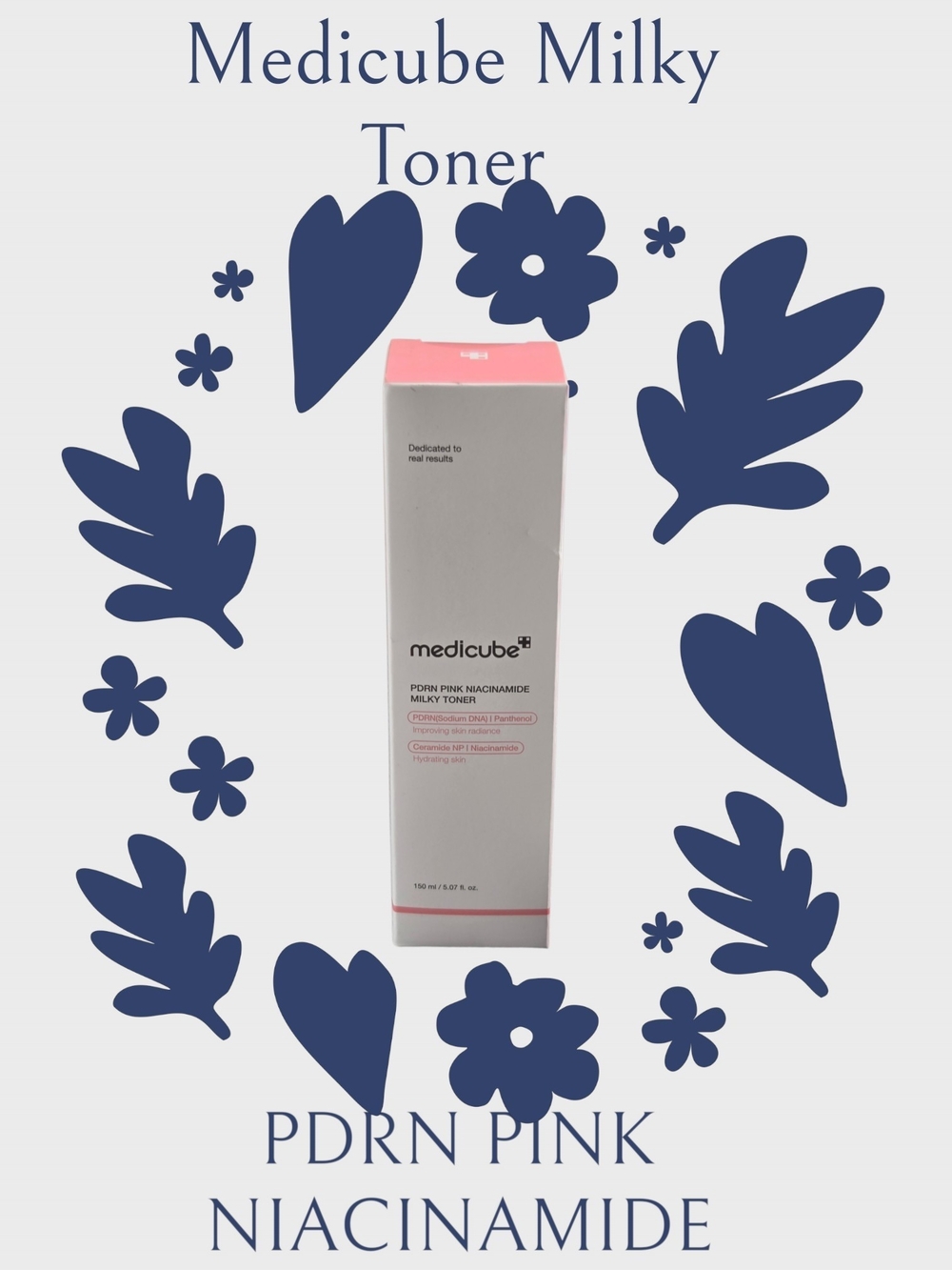 PDRN Pink Niacinamide Milky Toner - Pink/White NIB 5.07 Oz